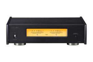 TEAC AP-507 Test – schwarze HiFi-Stereo-Endstufe mit beleuchteten VU-Metern und kompaktem Reference-500-Gehäuse.