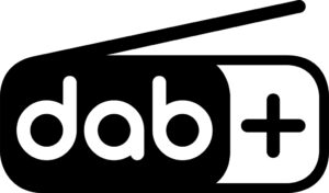 Was ist DAB? DAB+-Logo als Symbol für digitalen Radioempfang und die Weiterentwicklung von DAB.