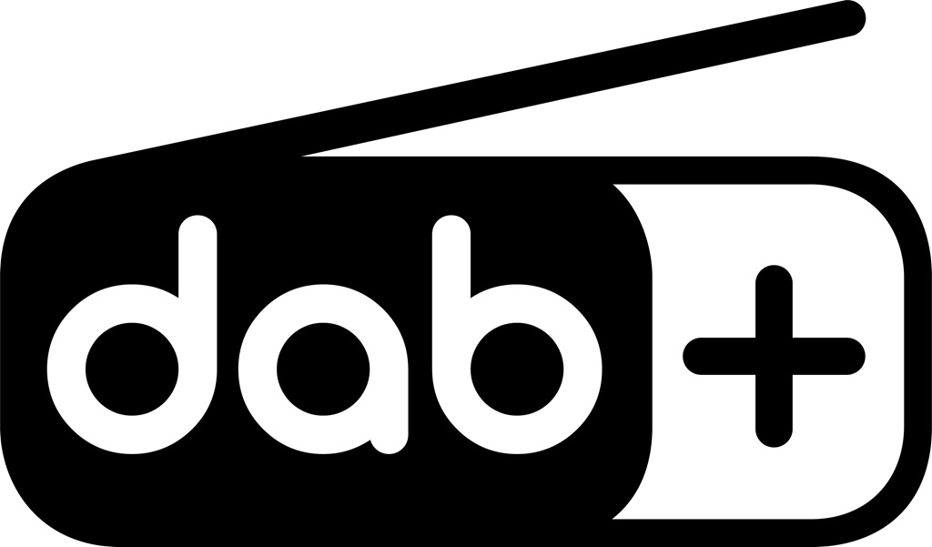 Was ist DAB? DAB+-Logo als Symbol für digitalen Radioempfang und die Weiterentwicklung von DAB.