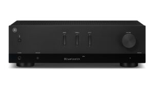 Yamaha R200A Stereo-Receiver in Schwarz mit Bluetooth 5.3, Phono, DAB+ und 2 × 100 Watt Leistung.